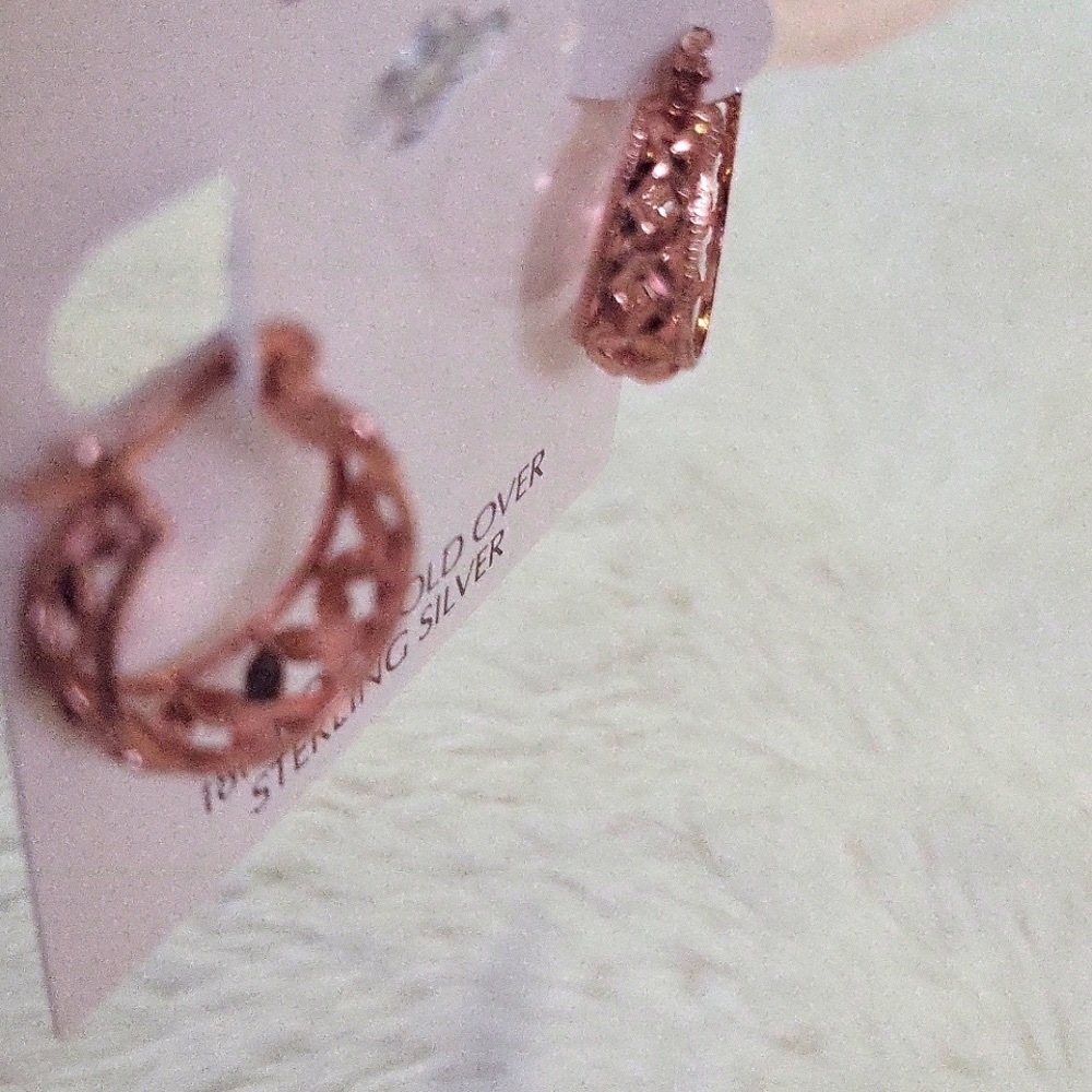 Giani Bernini 18K Rose Gold Sterling Silver Earrings